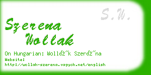 szerena wollak business card